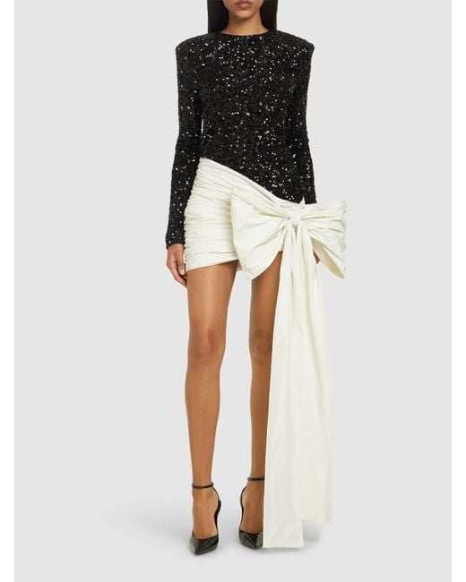 ROTATE BIRGER CHRISTENSEN Black Minikleid Mit Pailletten
