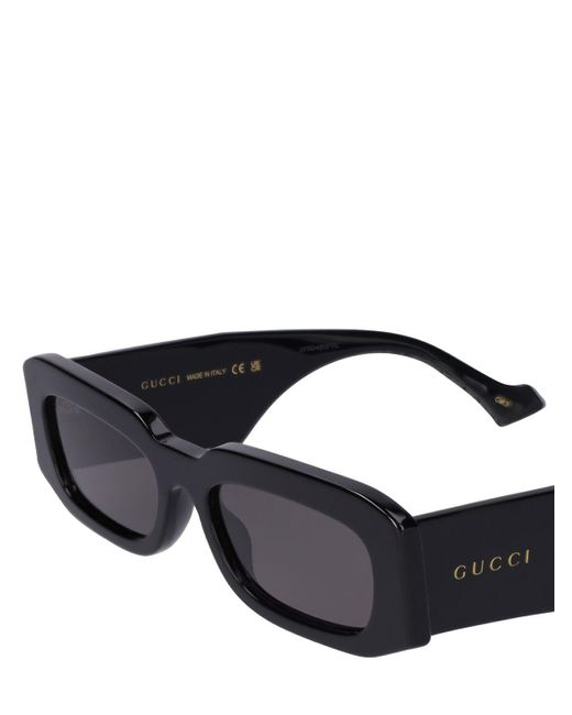 Gucci Black gg1426s Rectangular Acetate Sunglasses for men