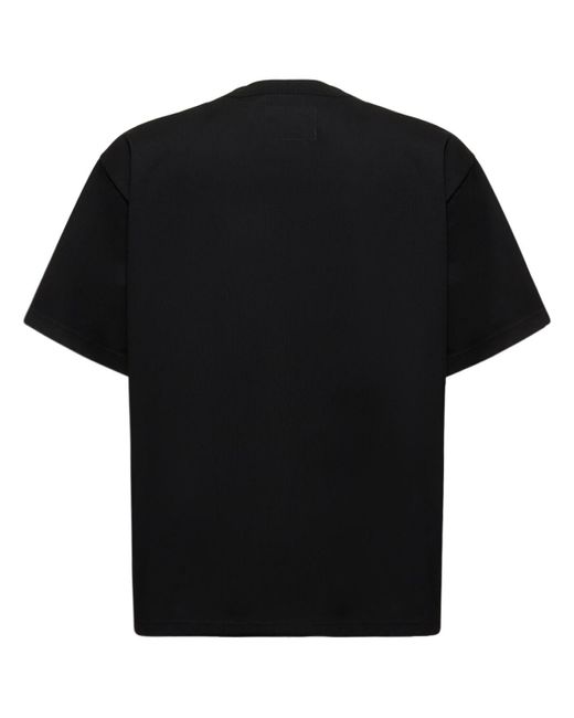 Camiseta de algodón jersey Sacai de hombre de color Black