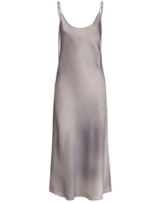 Acne Darma サテンスリップドレス Gray
