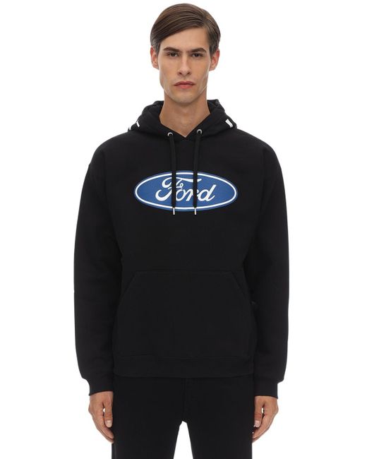 Versace Hoodie Aus Baumwolle Mit Ford- & -logo in Black für Herren