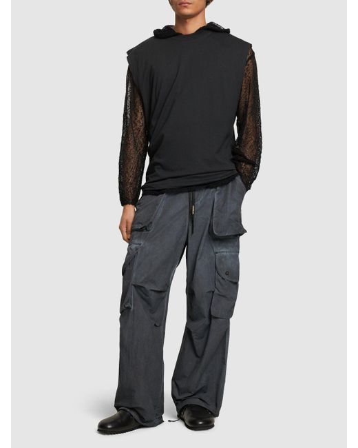 Pantalon cargo e en nylon A PAPER KID en coloris Gray