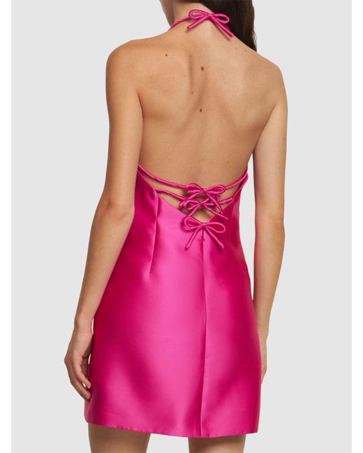 Valentino Pink Minikleid Aus Duchesse