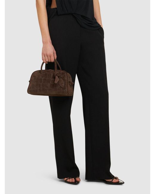 Jacquemus Brown Le Petit Turismo Croc Embossed Suede Bag