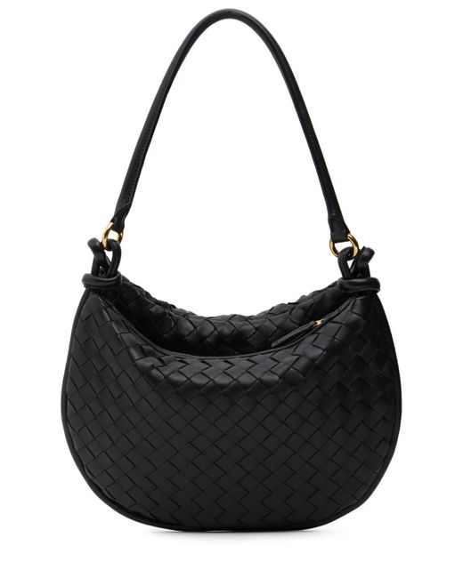 Bottega Veneta Black Medium Gemelli Leather Shoulder Bag