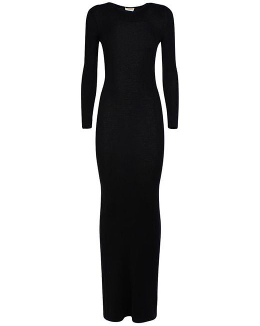 ワンピース SAINT LAURENT Black Wool Long Dress Wool maxi dress Saint Laurent Black size XS International in