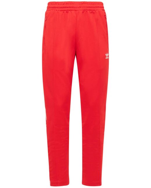 Adidas Originals Red Beckenbauer Primeblue Track Pants for men