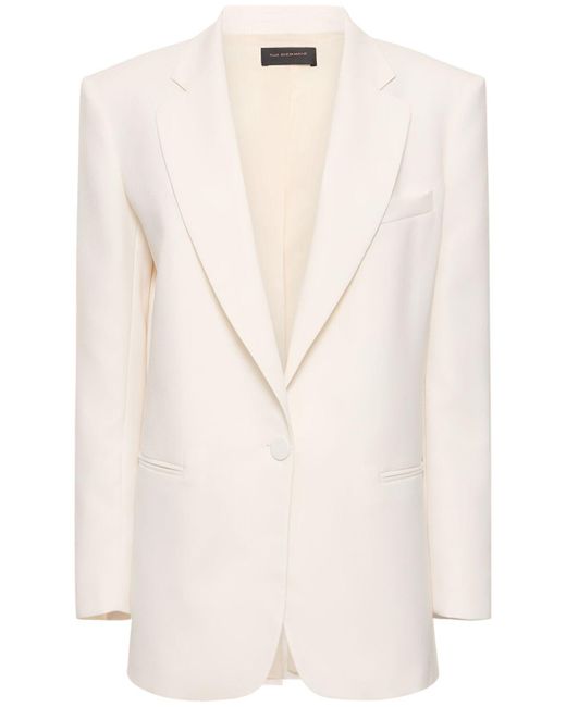 Blazer oversize guia in techno crepe di ANDAMANE in Natural