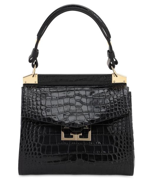 Givenchy Small Mystic Croc Embossed Leather Bag in Black - Lyst