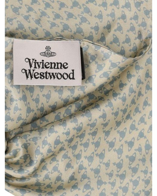 Scrunchie de seda Vivienne Westwood de color Natural