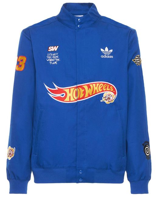 adidas Originals Sean Wotherspoon Hot Wheels Race Jacket in Blue for