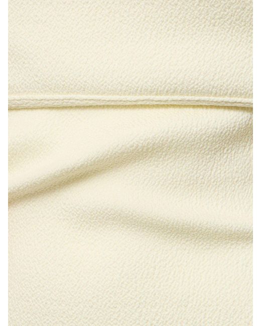 Bottega Veneta Natural Textured Nylon Off-the-shoulder Dress