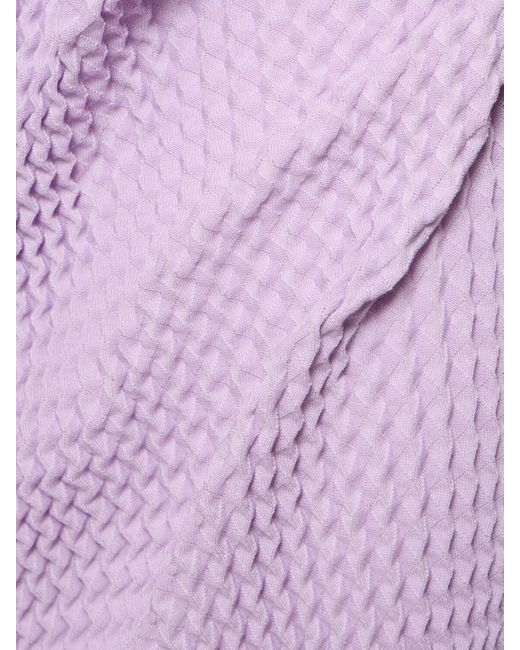Falda plisada de algodón Issey Miyake de color Purple