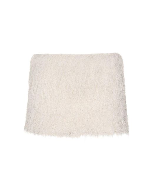 Entire studios Natural Micro Fringe Skirt