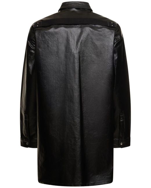 Rick Owens Black Oversized Cotton Shirt for men