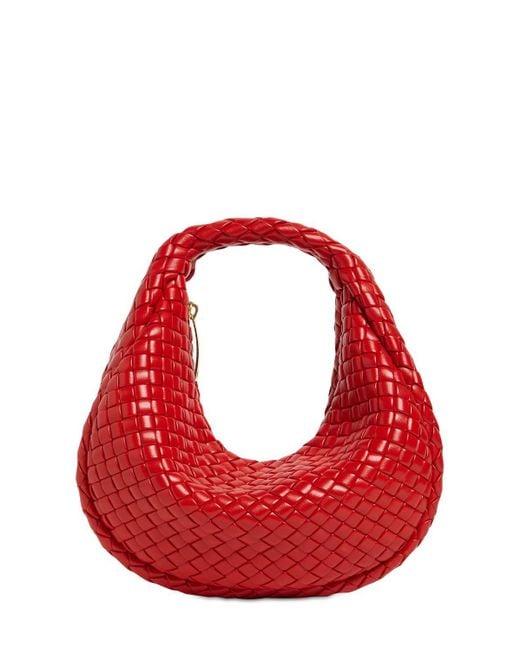 Bottega Veneta Red Mini Jodie Padded Leather Top Handle Bag