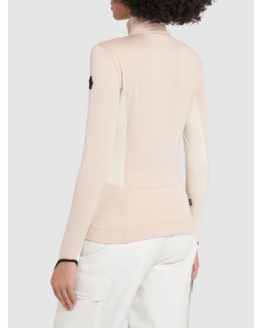 Moncler Tech Turtleneck Sweatshirt Pink