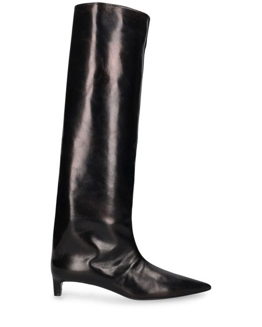 Botas altas de piel 35mm Jil Sander de color Black