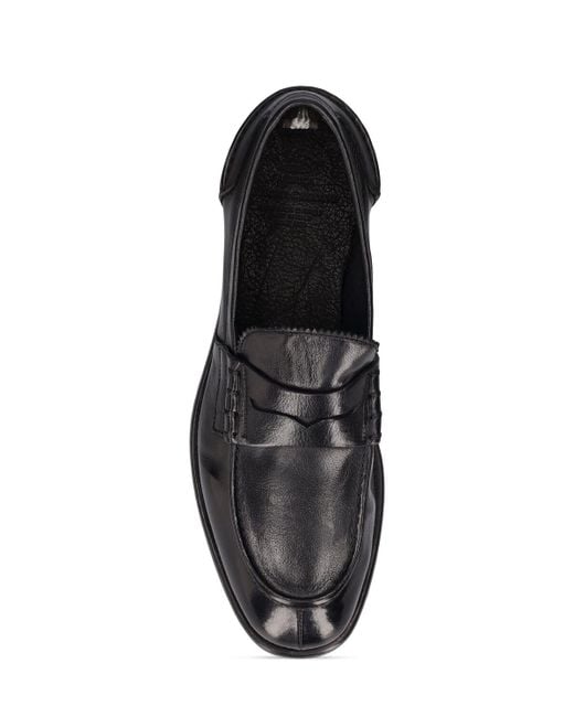 Officine Creative Black Chronicle Leather Loafers for men