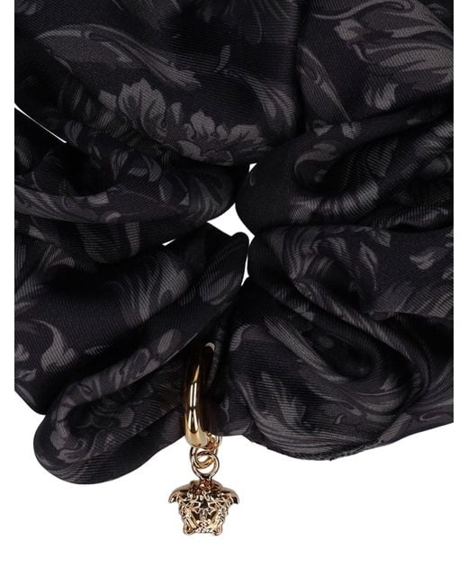 Elástico de jacquard para pelo Versace de color Black