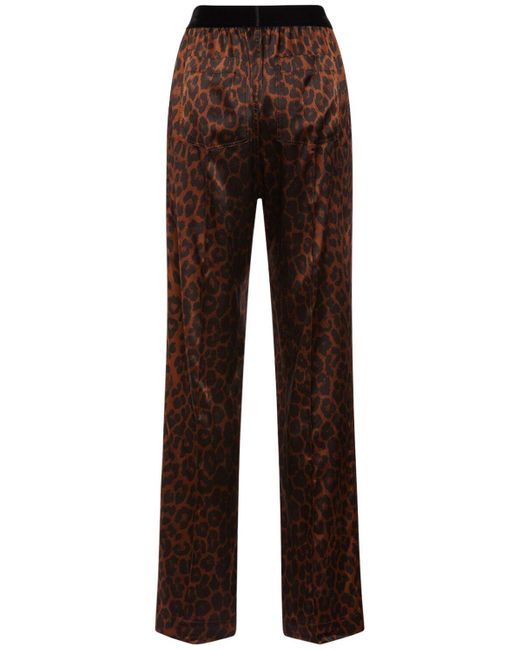 Pantalones de pijama de satén de seda Tom Ford de color Brown