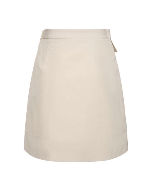 Aspesi White Cotton Canvas Mini Skirt