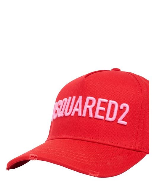 Cappello baseball in technicolor di DSquared² in Red da Uomo