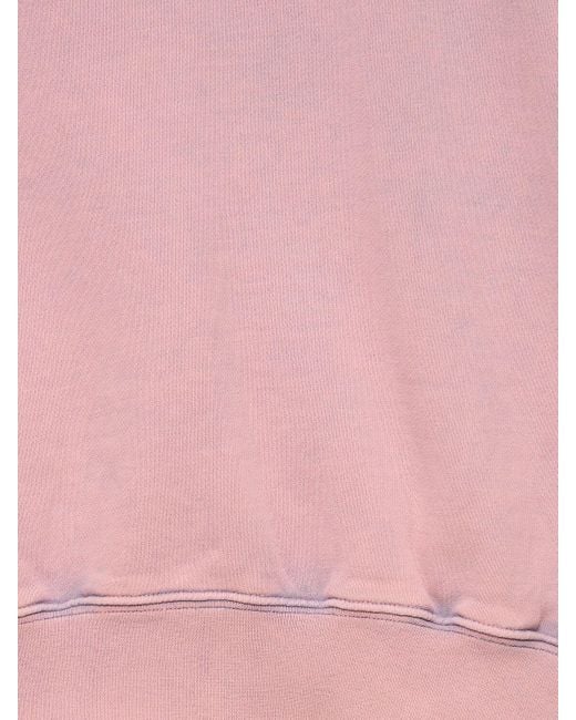 Sweat-shirt en jersey imprimé logo Acne en coloris Pink