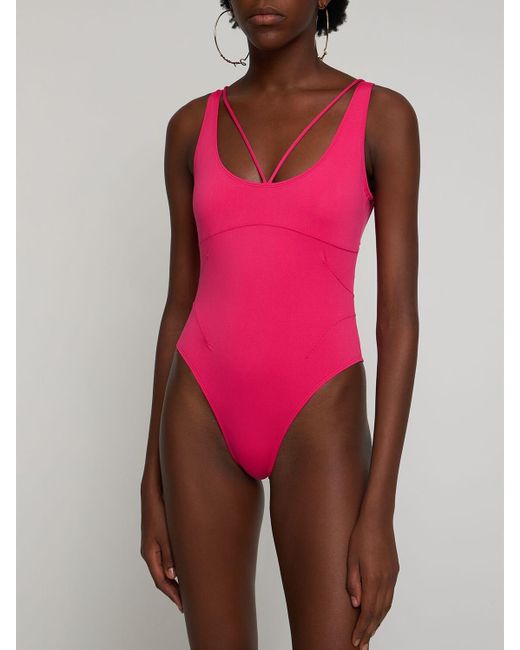 Damen Bekleidung Bademode und Strandmode Monokinis und Badeanzüge Jacquemus Badeanzug le Maillot Signature in Pink 