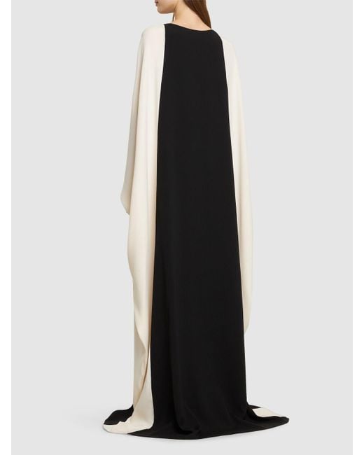 Tom Ford Black Silk Georgette Bat Sleeve Long Dress