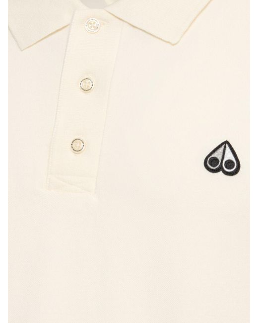 Moose Knuckles Natural Piqué Cotton Polo Shirt for men