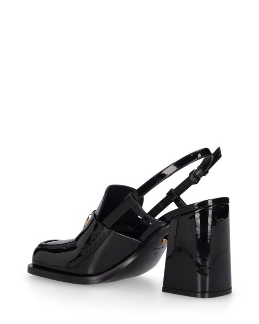 Versace Black 85Mm Patent Leather Heels