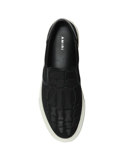 amiri skeleton slip on black