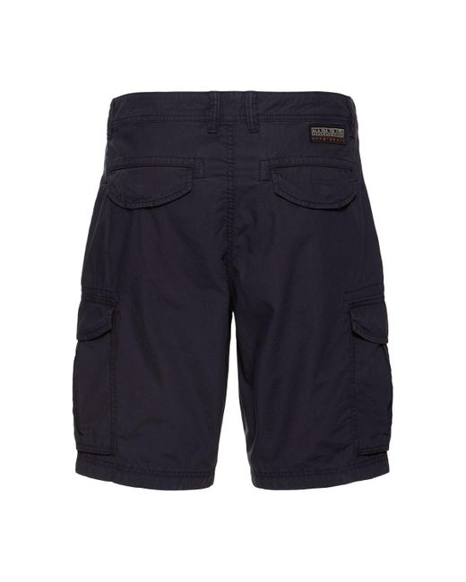 Napapijri Blue Noto 2.0 Cotton Cargo Shorts for men