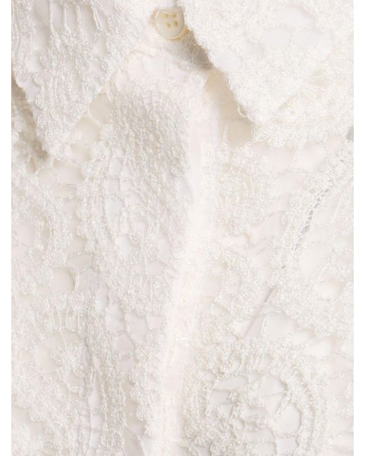 Chemise en dentelle paisley Giambattista Valli en coloris White