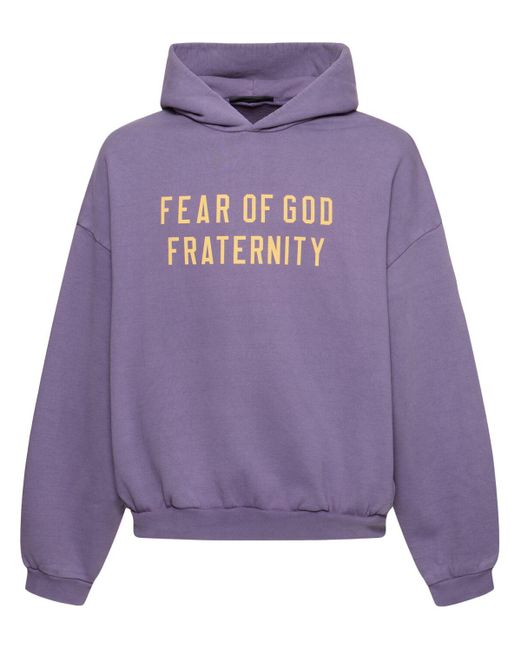 メンズ Fear Of God ヘビーコットンフーディー Purple