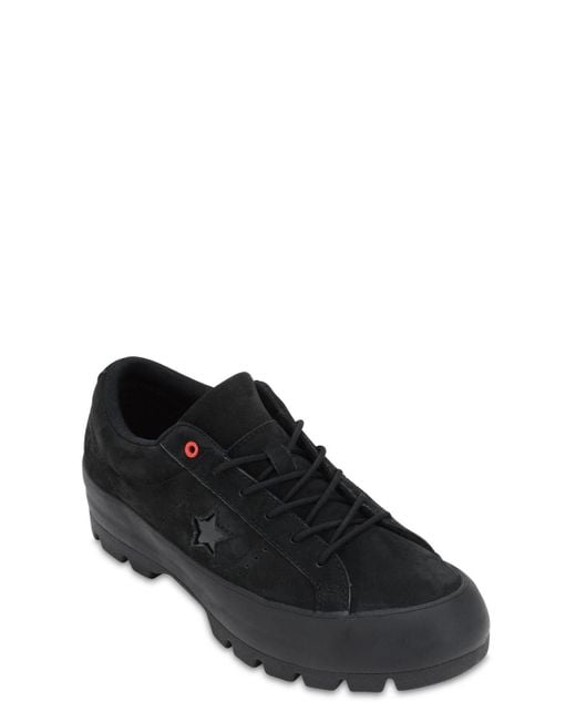 Converse One Star Lugged Low Top in Black | Lyst