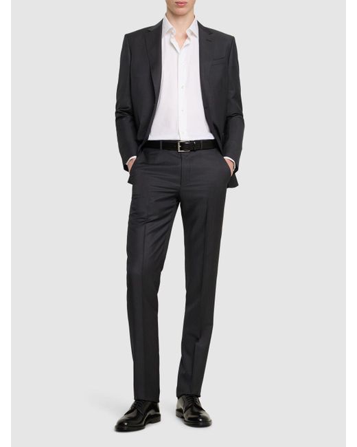 メンズ Zegna コットンツイルシャツ White