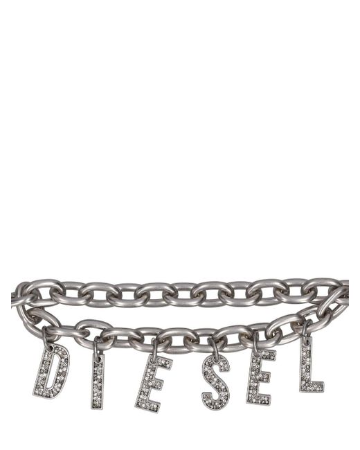Cintura b-charm in metallo con decorazioni di DIESEL in Metallic