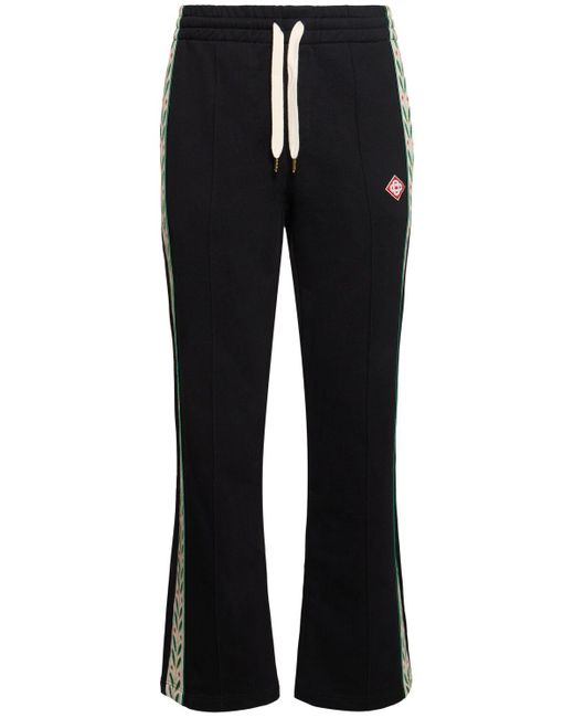 Pantalon en coton biologique à logo Casablancabrand pour homme en coloris Black