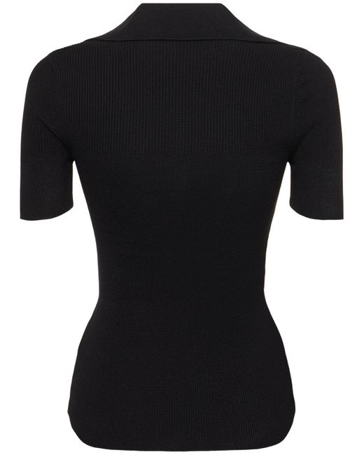 Vivienne Westwood Black Marina Cotton Knit Short Sleeve Polo