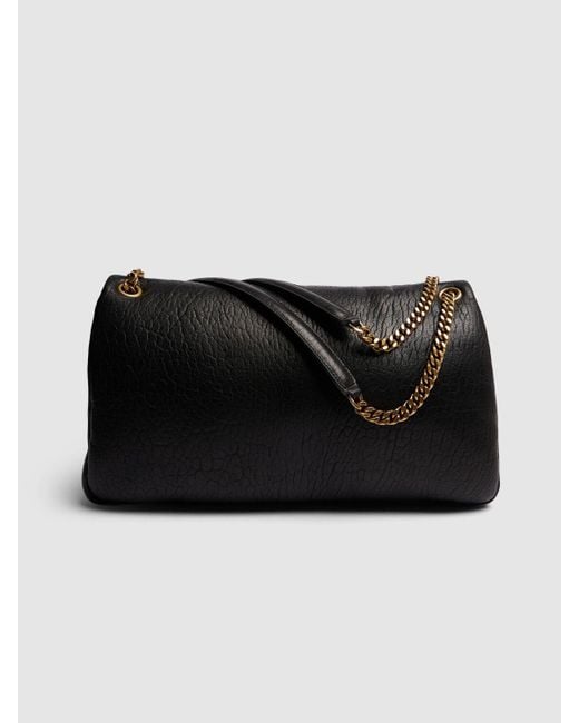 Saint Laurent Black Large Calypso Leather Chain Bag