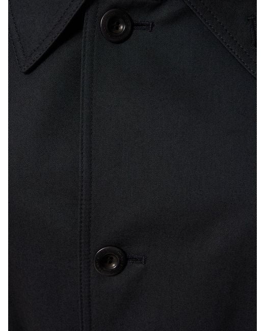 DUNST Black Volume Mac Cotton Blend Trench Coat