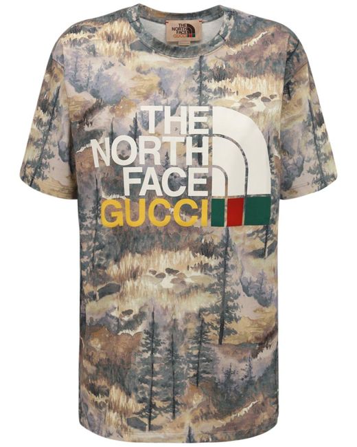 Gucci The North Face Heavy Cotton T Shirt Lyst Gucci The North Face Heavy Cotton T Shirt Lyst