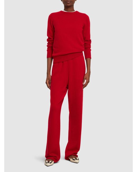 Suéter de punto de mezcla de cashmere Extreme Cashmere de color Red