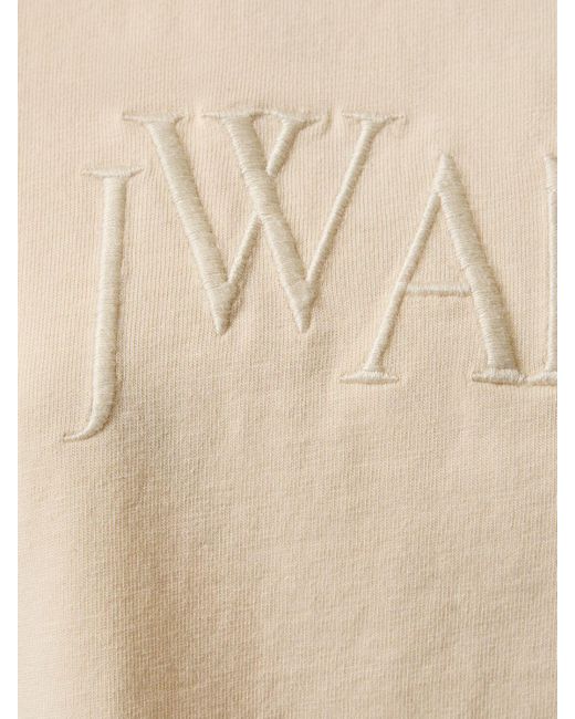 J.W. Anderson Natural Jersey-t-shirt Mit Gesticktem Logo