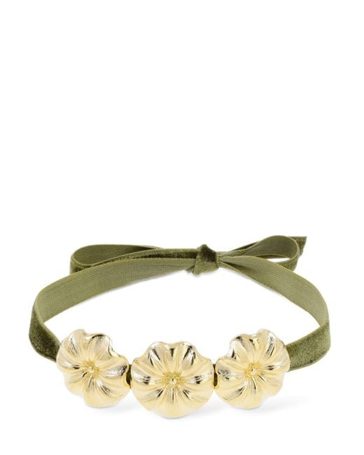 D'Estree Elizabeth Daisy ベルベットチョーカー Green