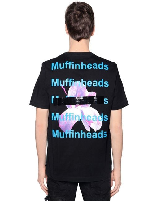 DIESEL Black Muffinheads Print Cotton Jersey T-shirt for men