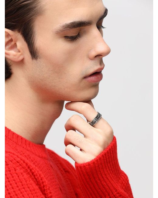 gucci double g silver ring