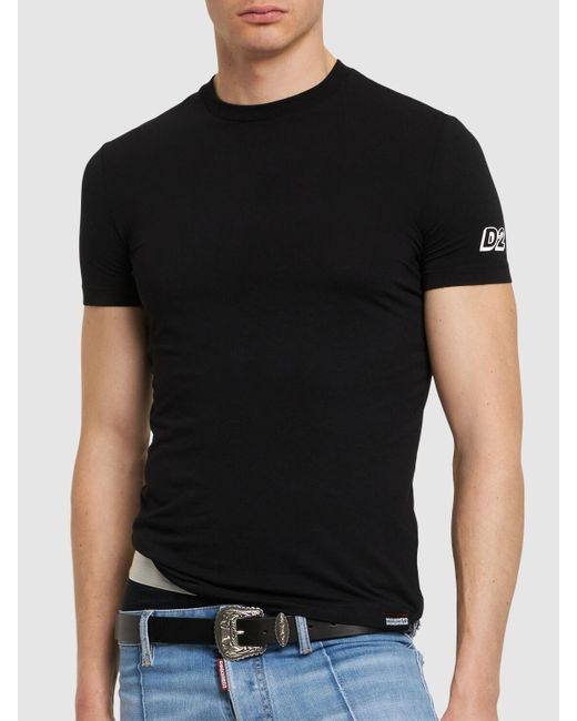 メンズ DSquared² D2 Tシャツ Black